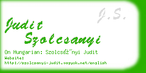 judit szolcsanyi business card